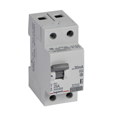 Дифреле (ПЗВ) 2п 25/0,03А, Тип-«А»RX3 Legrand 402036