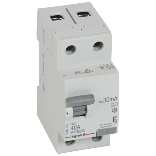 Дифреле (ПЗВ) 2п 40/0,03А, Тип-«А»RX3 Legrand 402037
