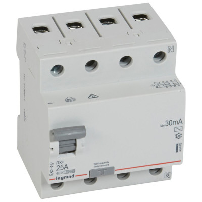 Дифреле (ПЗВ) 4п 25/0,03А RX3 Legrand 402062