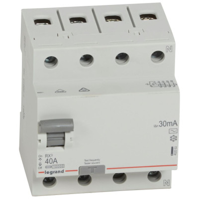 Дифреле (ПЗВ) 4п 40/0,03А RX3 Legrand 402063