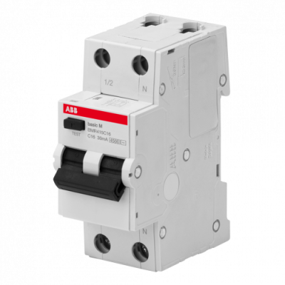 Диференціальний автомат Abb Basic M, 1Р + N / 10А / С / 30мА / тип 