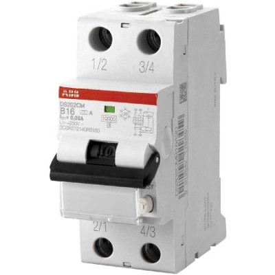 Диференційний автомат 2P Abb DS202С C16 300мА тип-A