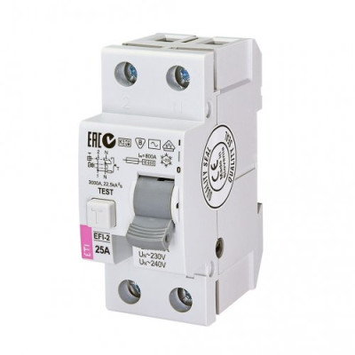 Реле дифференциальное (УЗО) EFI-2 80/0,5 тип AC (10kA)