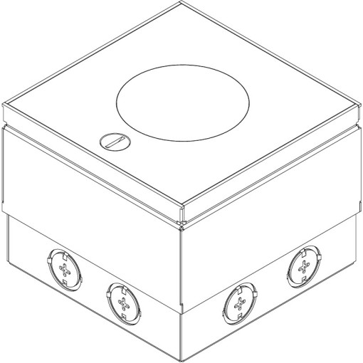 Встраиваемый розеточный люк OBO Bettermann 7427090 UDHOME2 на 2 поста 45x45+дополнительно 2x RJ45 IP40 место под напольное покрытие h=110-130мм