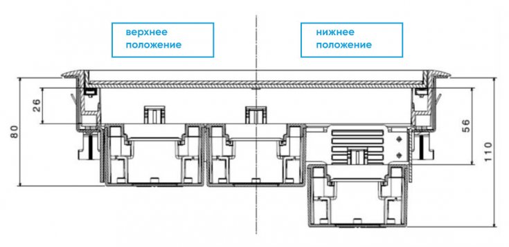 Регульована глибина монтажу коробки legrand 088021