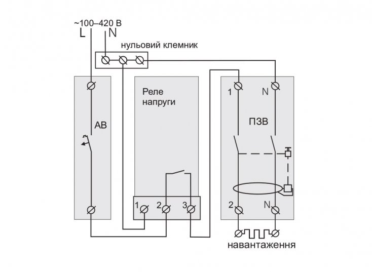 Как подключить реле контроля напряжения Zubr D32
