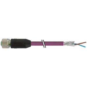 4048879730686 Murrelektronik 7000-14061-8500200 купити m12 "мама" 0° b-код. з кабелем, екранований pvc 1x2xawg24, екранований vt ul/csa 2 м