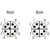 4048879876261 Murrelektronik 7000-51001-7900050 купити m12 зовнішня 0° / m12 зовнішня 0° x-код. екранований pur 4x2xawg26 екранований gn ul/csa 0,5 м